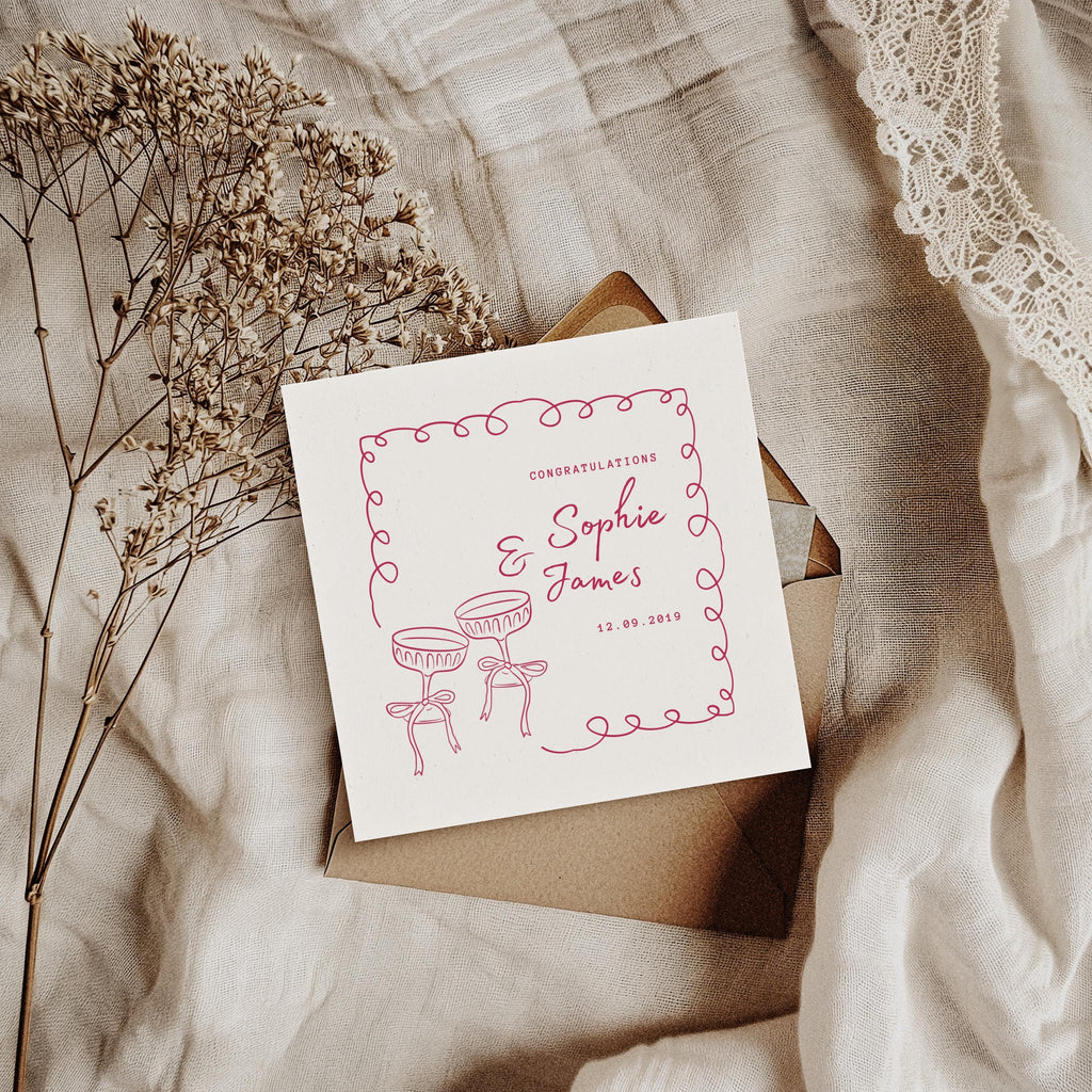 Personalised Engagement Card – Custom Names & Date