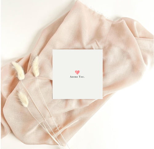 Adore You Watercolour Heart Card