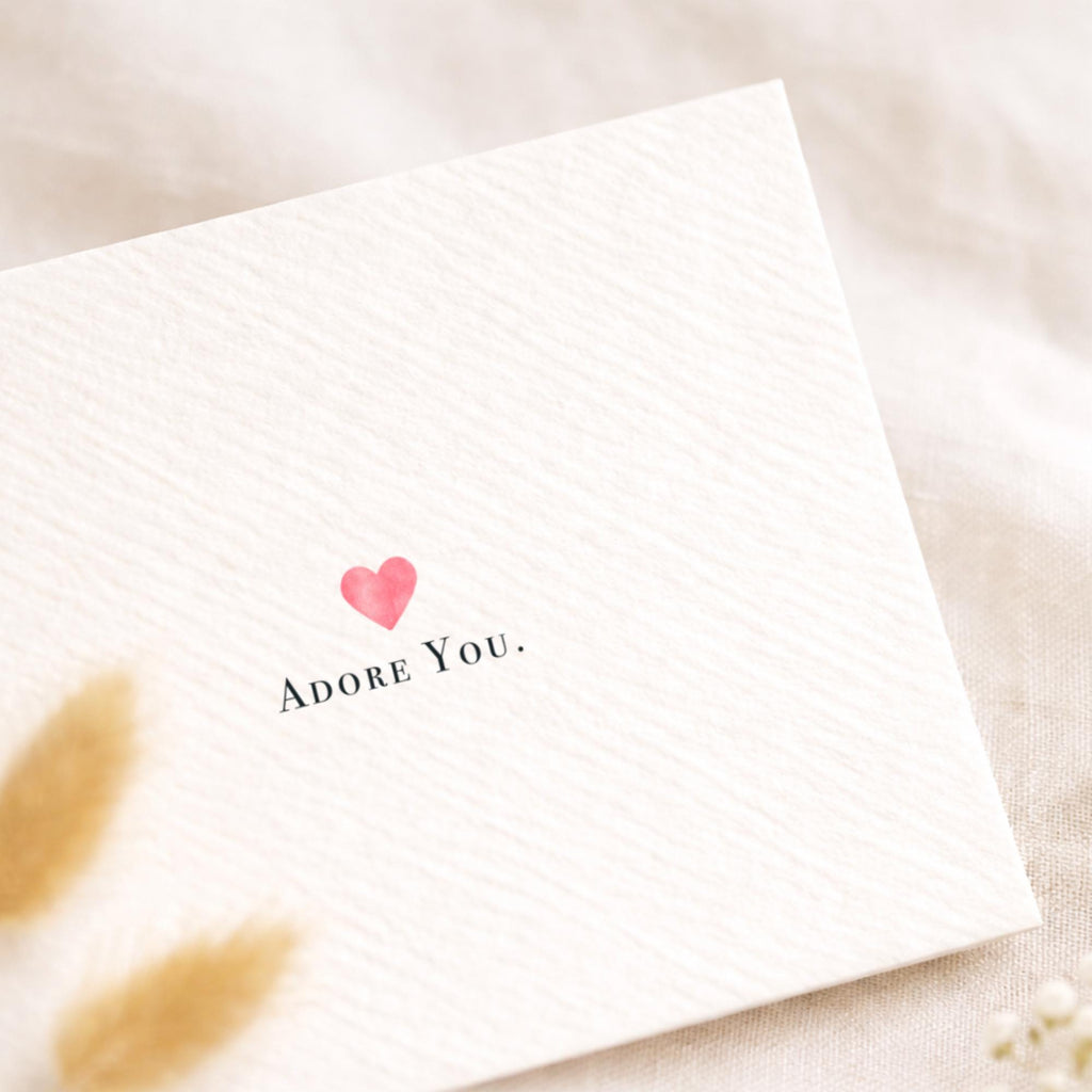 Adore You Watercolour Heart Card