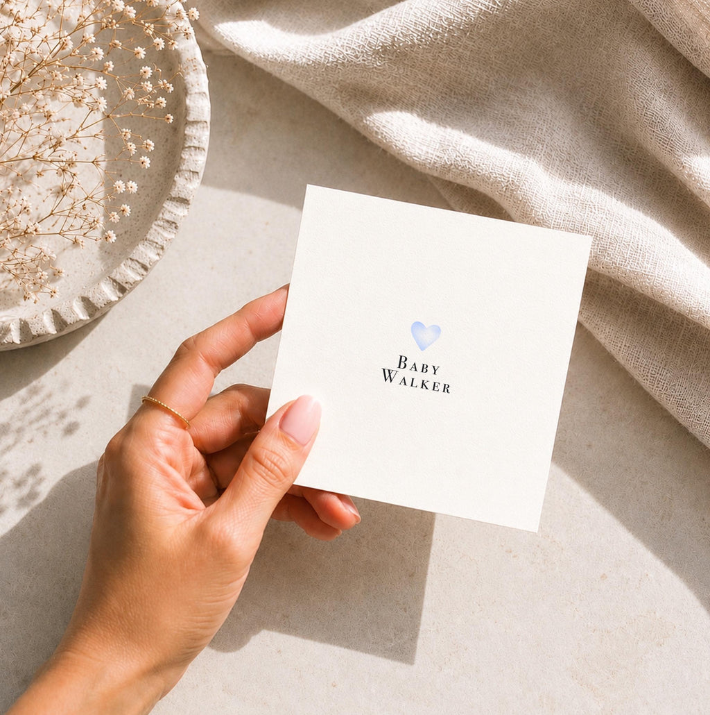 Personalised New Baby Card – Baby Name Keepsake Card