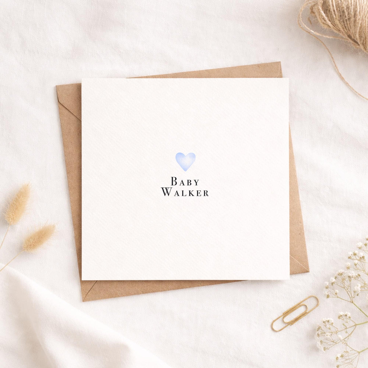 Personalised New Baby Card – Baby Name Keepsake Card