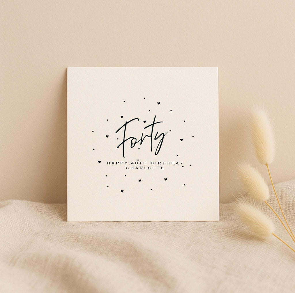 Personalised 40th Birthday Card