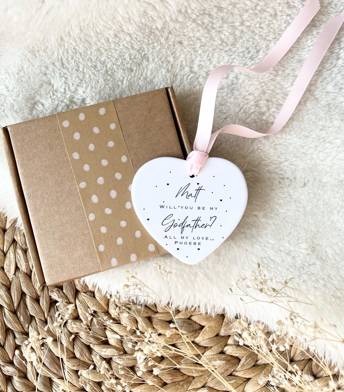 Personalised Godfather Ornament – 'Will You Be My Godfather?' Gift