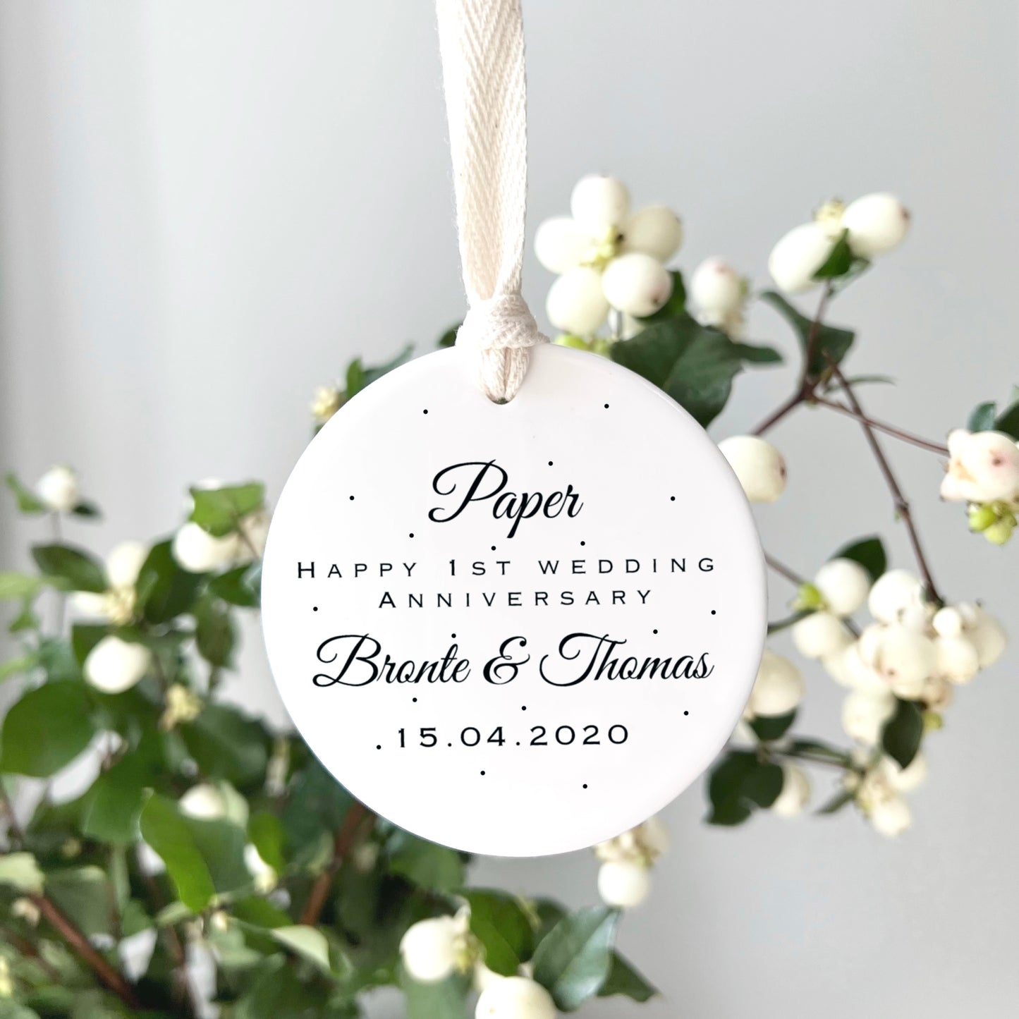 Paper first wedding anniversary keepsake gift