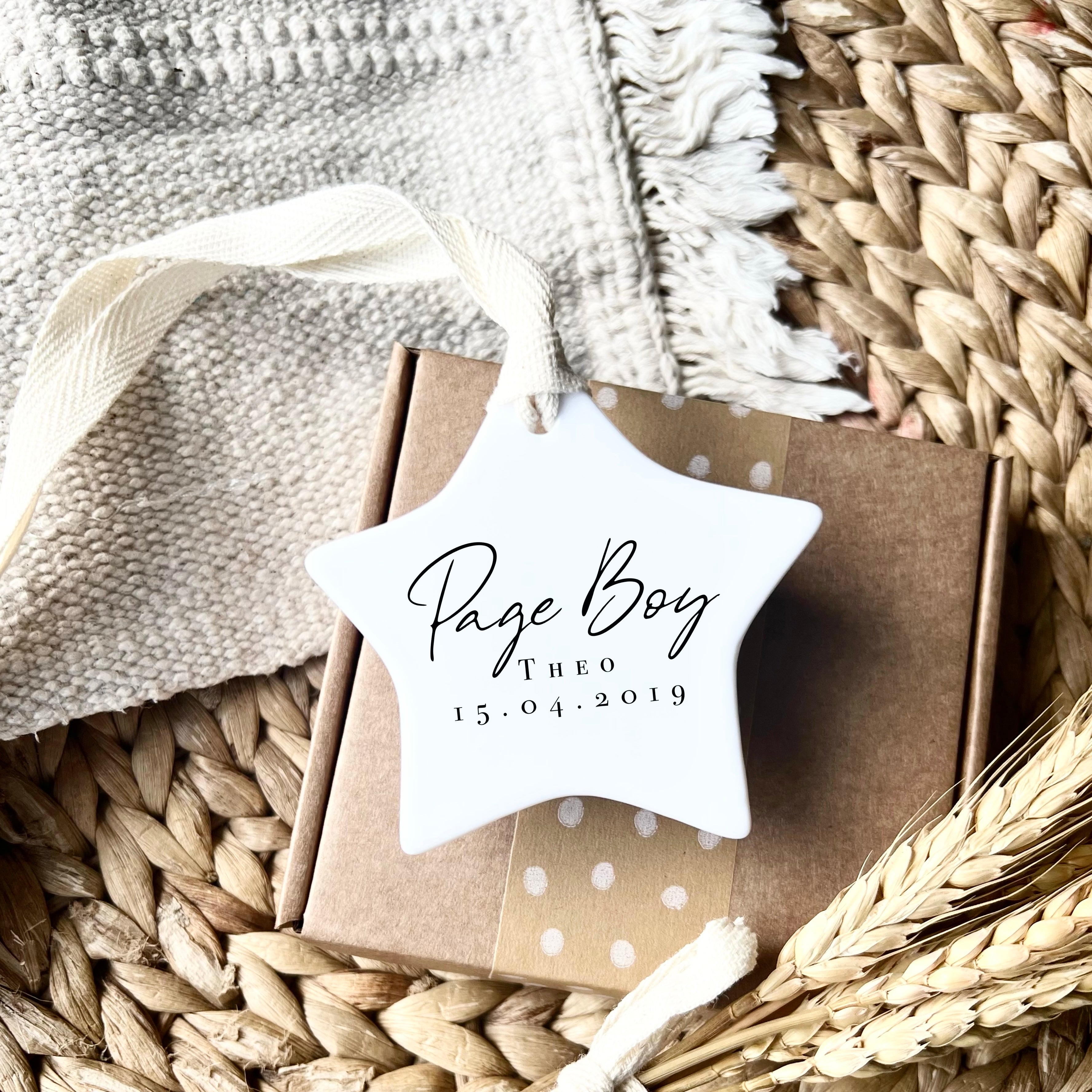 Personalised Page Boy Thank You Gift